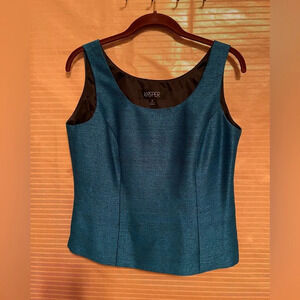KASPER~TEAL SLEEVELESS BLOUSE~6